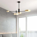 Arisha Pendant Light LED, Metal & Wood, Grey/White/Gold