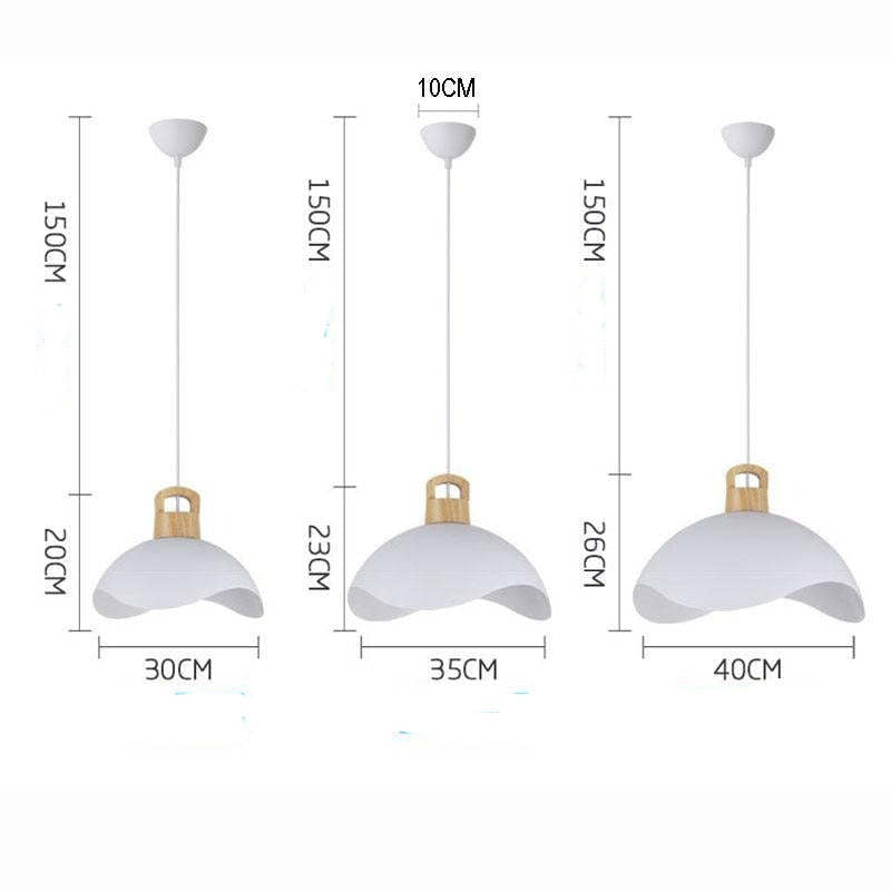Valentina Colorful Shade Single Pendant Lights, Wood & Metal