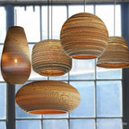 Muto Pastoral Silkworm Rustic Paper Pendant Light