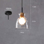 Arisha Minimalist Geometric Glass Pendant Light, Dining Room