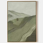 Wabi-Sabi Textured Mountain Landscape Wall Art