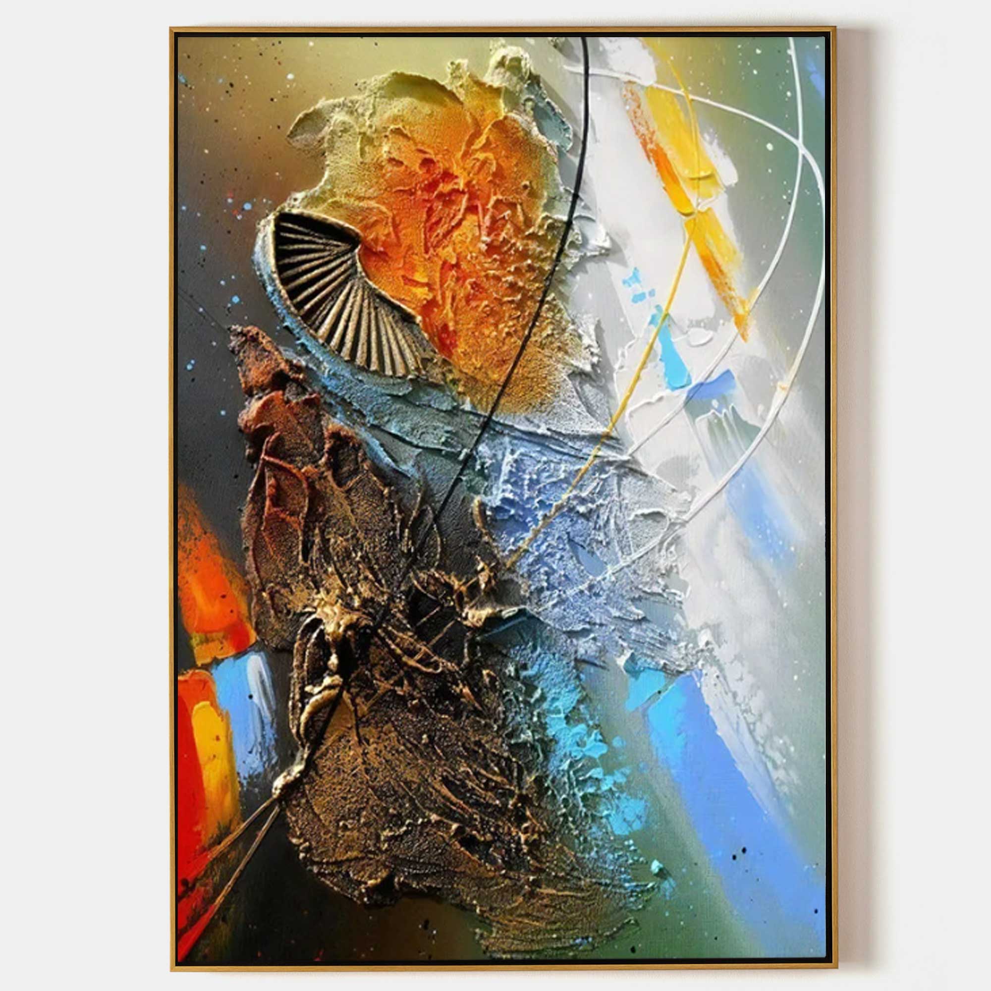 Colorful Impasto Abstract Textured Painting