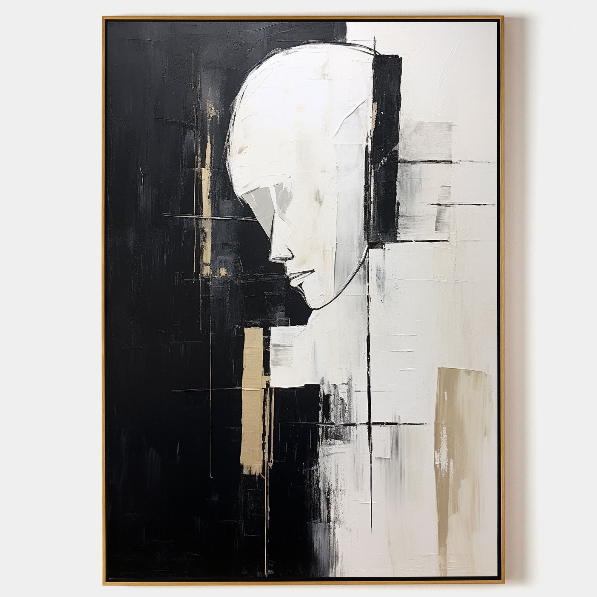 Contemporary Minimalist Art Portrait Painting