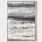 Monochrome Horizon Abstract Oil Painting