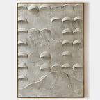 Concrete Texture Semi-Circular Relief Painting