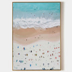 Aerial Summer Beach Impasto Painting