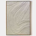 Plaster Minimalist White Textured Flow Wall Art