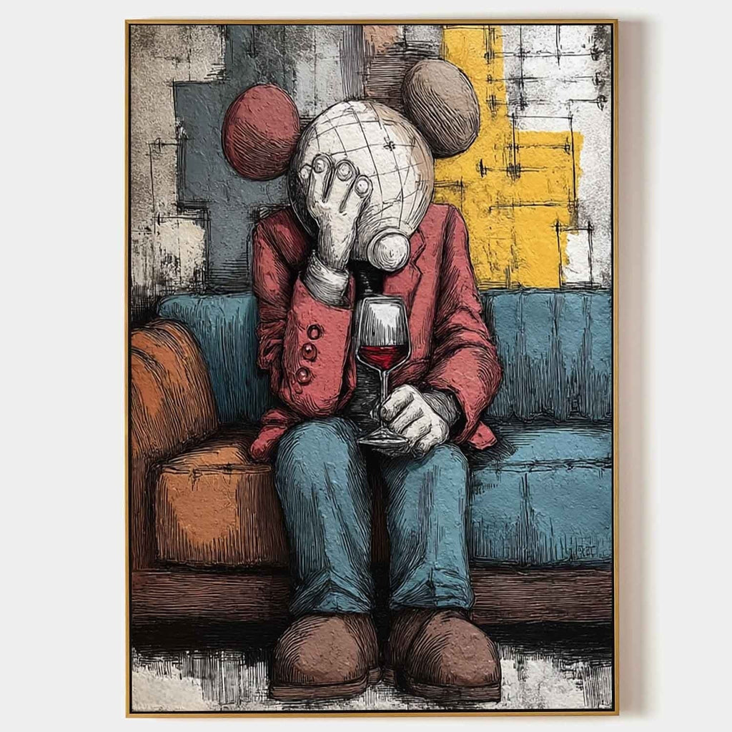 Kaws Melancholy Pop Art Painting