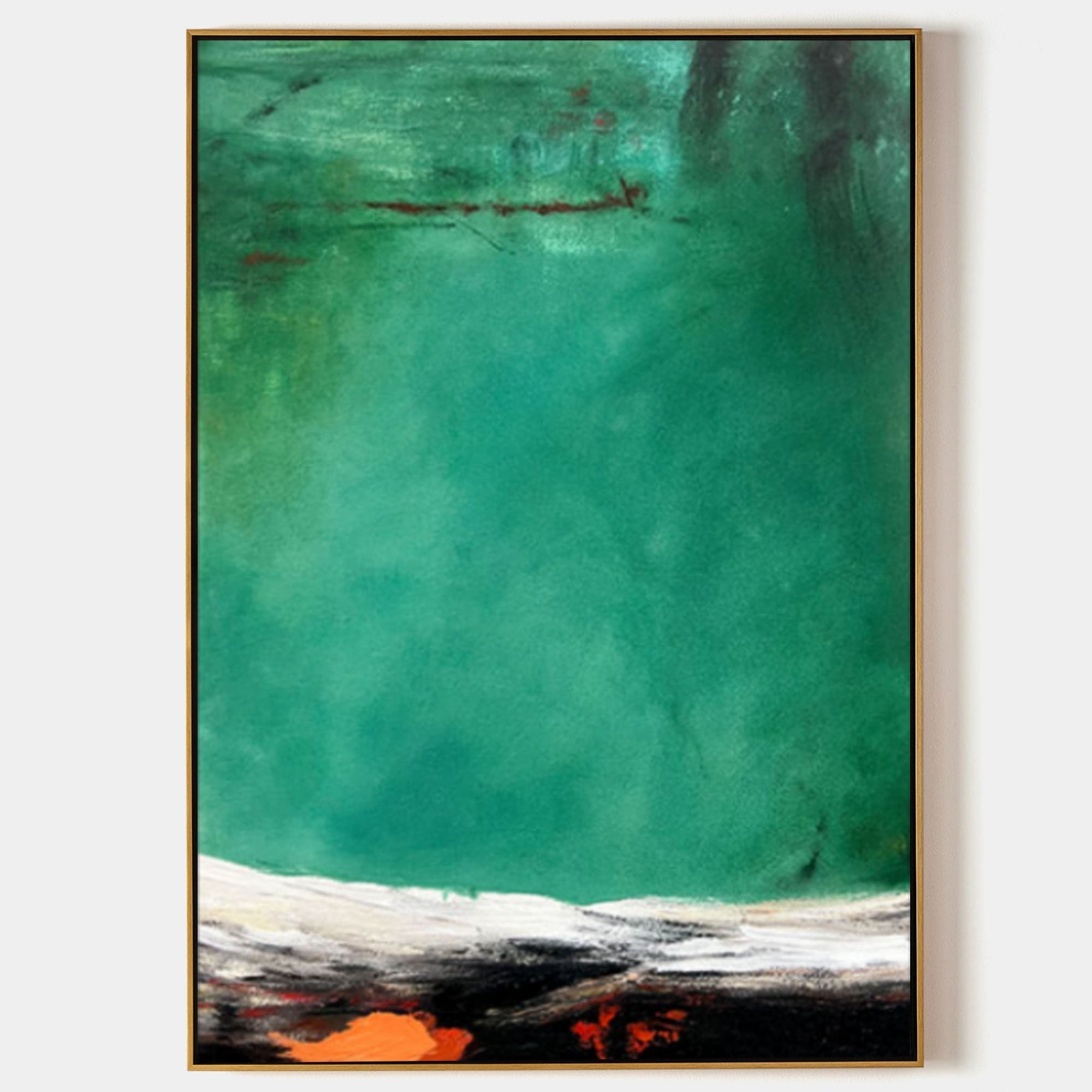 Emerald Horizon Abstract Painting