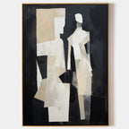 Black And Brown Minimalist Abstract Duo Wall Art