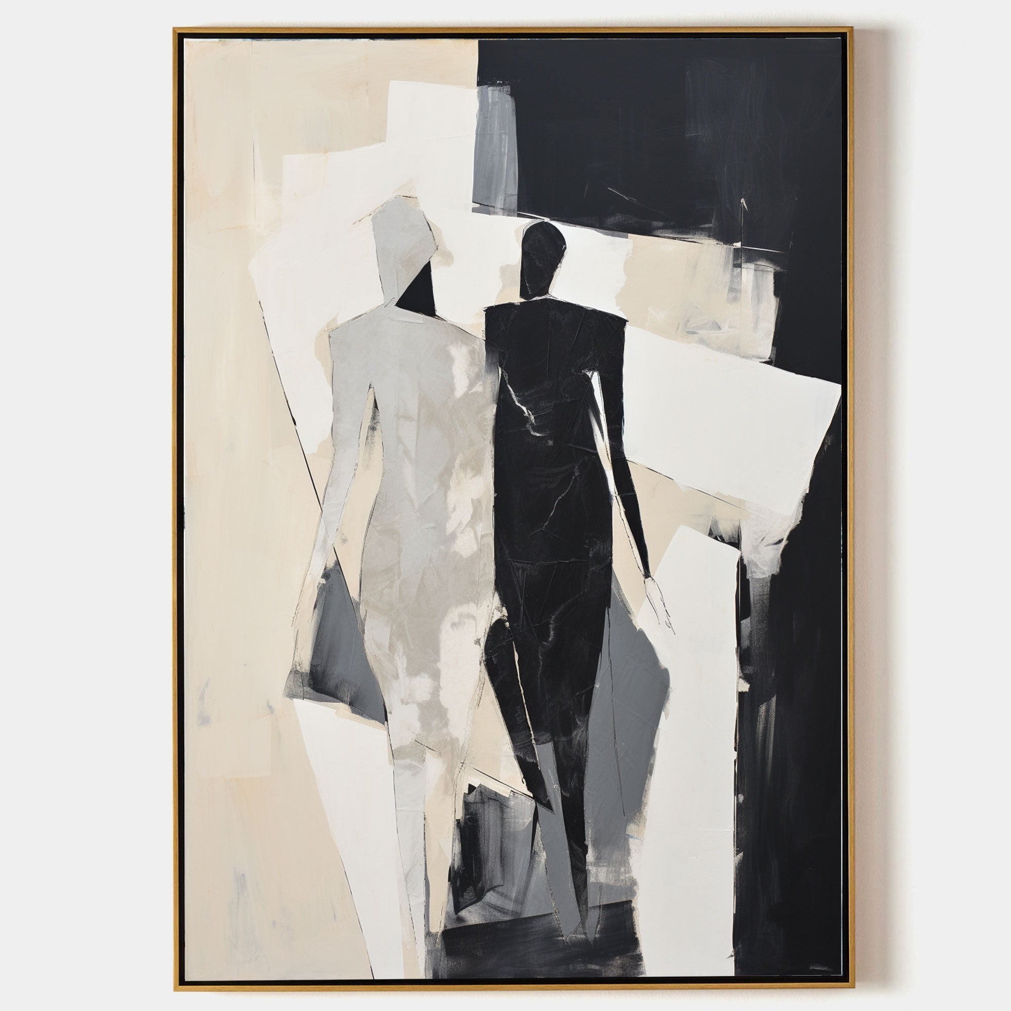 Abstract Walking Couple Painting