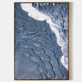 Textured Coastal Wave Relief Painting
