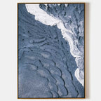 Textured Coastal Wave Relief Painting