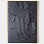 Dark Gray Textured Abstract Wall Art Modern Industrial