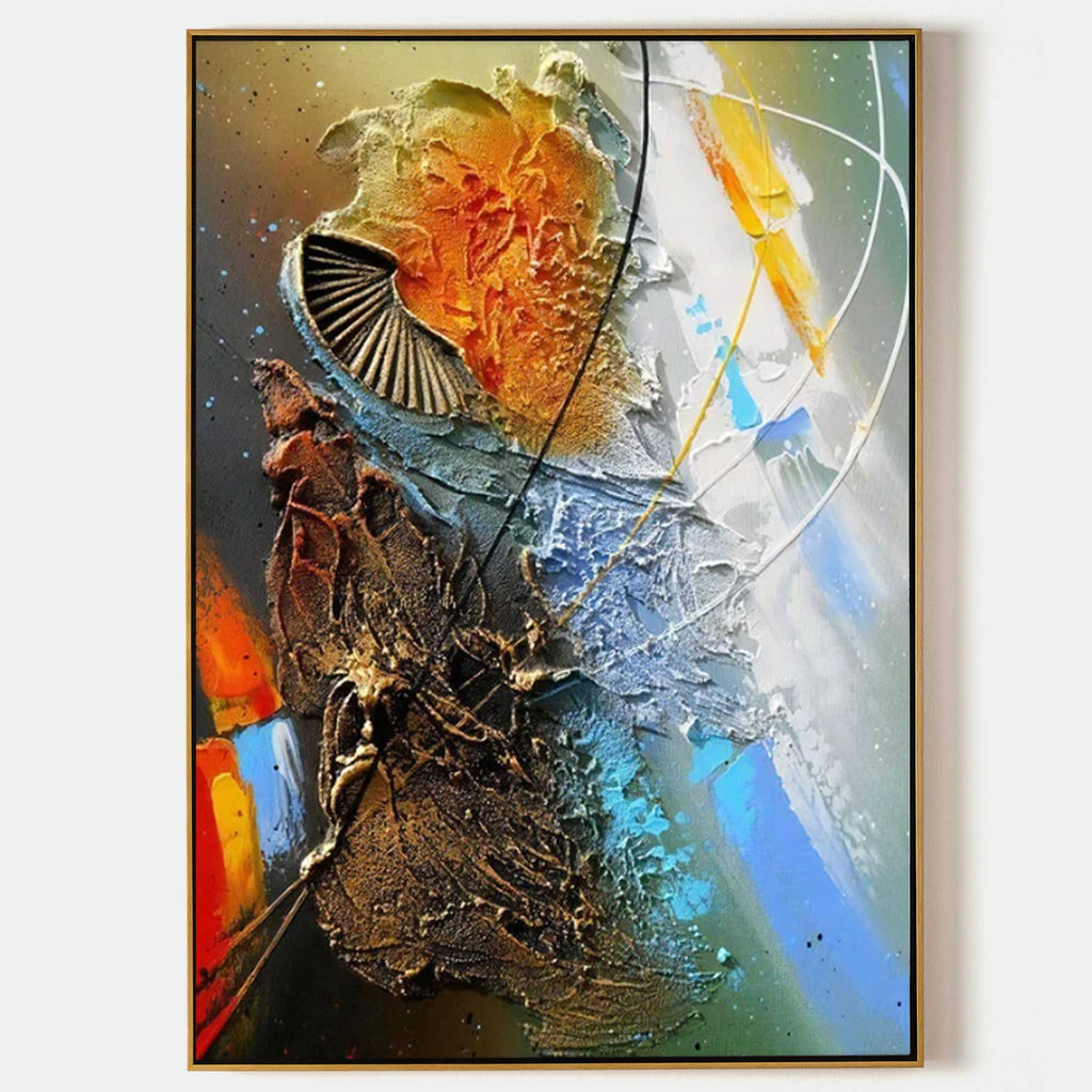 Colorful Impasto Abstract Textured Painting