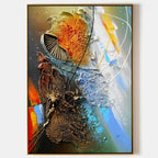 Colorful Impasto Abstract Textured Painting