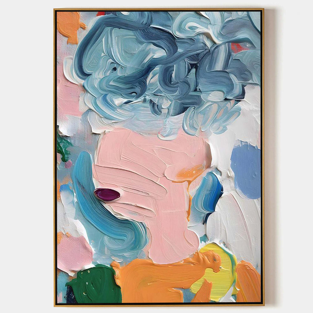 Abstract Impasto Portrait Painting