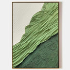 Green Gradient Textured Abstract Wall Art