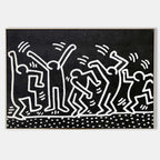 Keith Haring Dancing Figures Pop Art Painting