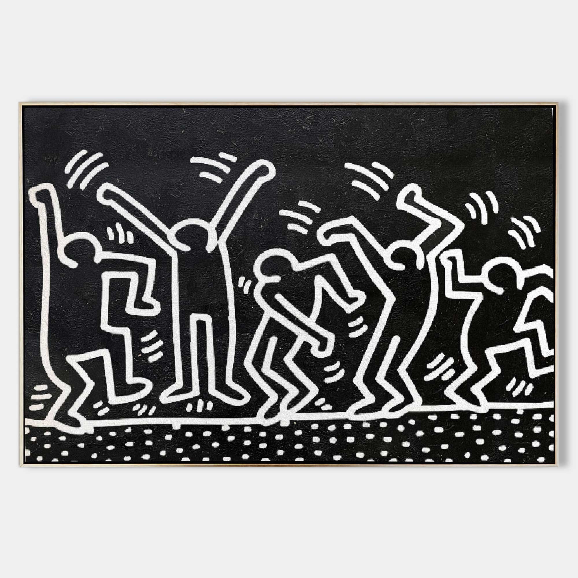 Keith Haring Dancing Figures Pop Art Painting