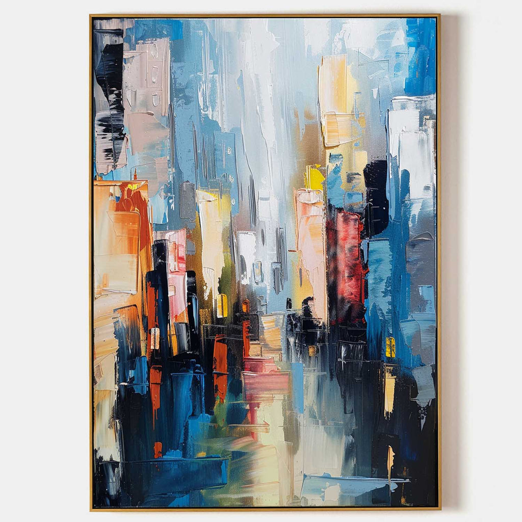 Abstract Cityscape Oil Painting