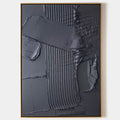Dark Gray Textured Abstract Wall Art Modern Industrial