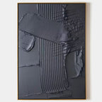Dark Gray Textured Abstract Wall Art Modern Industrial