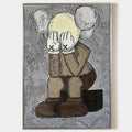 KAWS Companion Figure Sketch-Style Art Painting