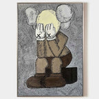 KAWS Companion Figure Sketch-Style Art Painting