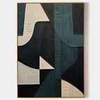 Modern Geometric Wall Art Textured Minimalist Painting