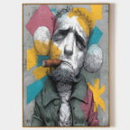 Kaws Bearded Gangster Pop Art Painting