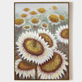 Textured Sunflower Wall Art Gold Accent Floral