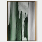 Emerald Green Abstract Painting Vertical