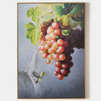 Hyperrealism Lush Grape Bird Realistic Oil Painting