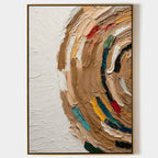 Terracotta Circular Impasto Oil Painting