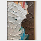 Wall Art Abstract Overlap Flowing Wabi-Sabi Linen