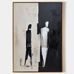 Contemporary Black White Figure Painting