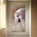 Ethereal White Horse Oil Painting