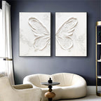 Monochrome Butterfly Wing Oil Painting