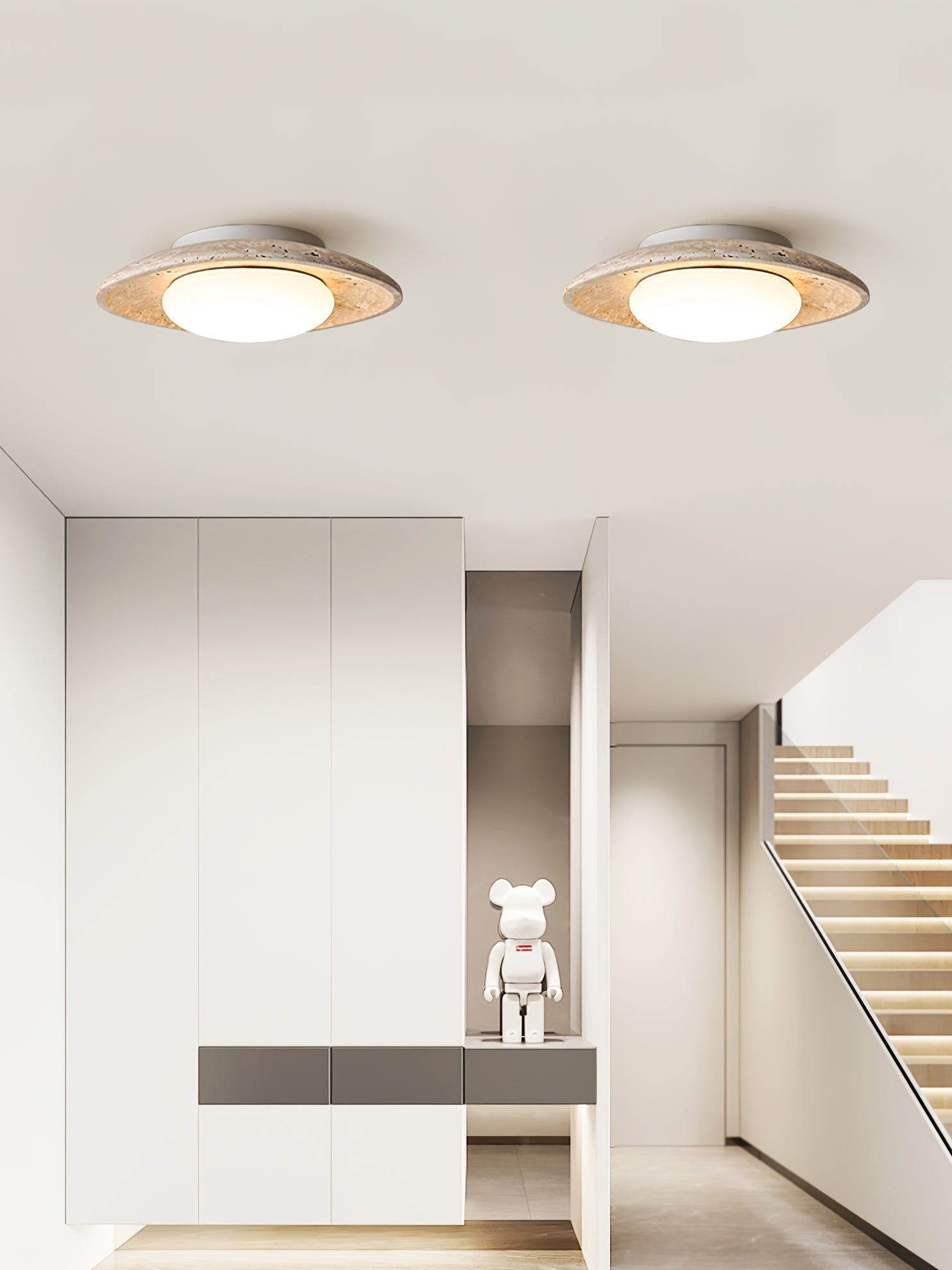Lena Travertine Ceiling Light