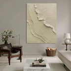 Textured Impasto Neutral Tone Abstract Painting