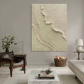 Textured Impasto Neutral Tone Abstract Painting