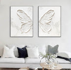 Monochrome Butterfly Wing Oil Painting
