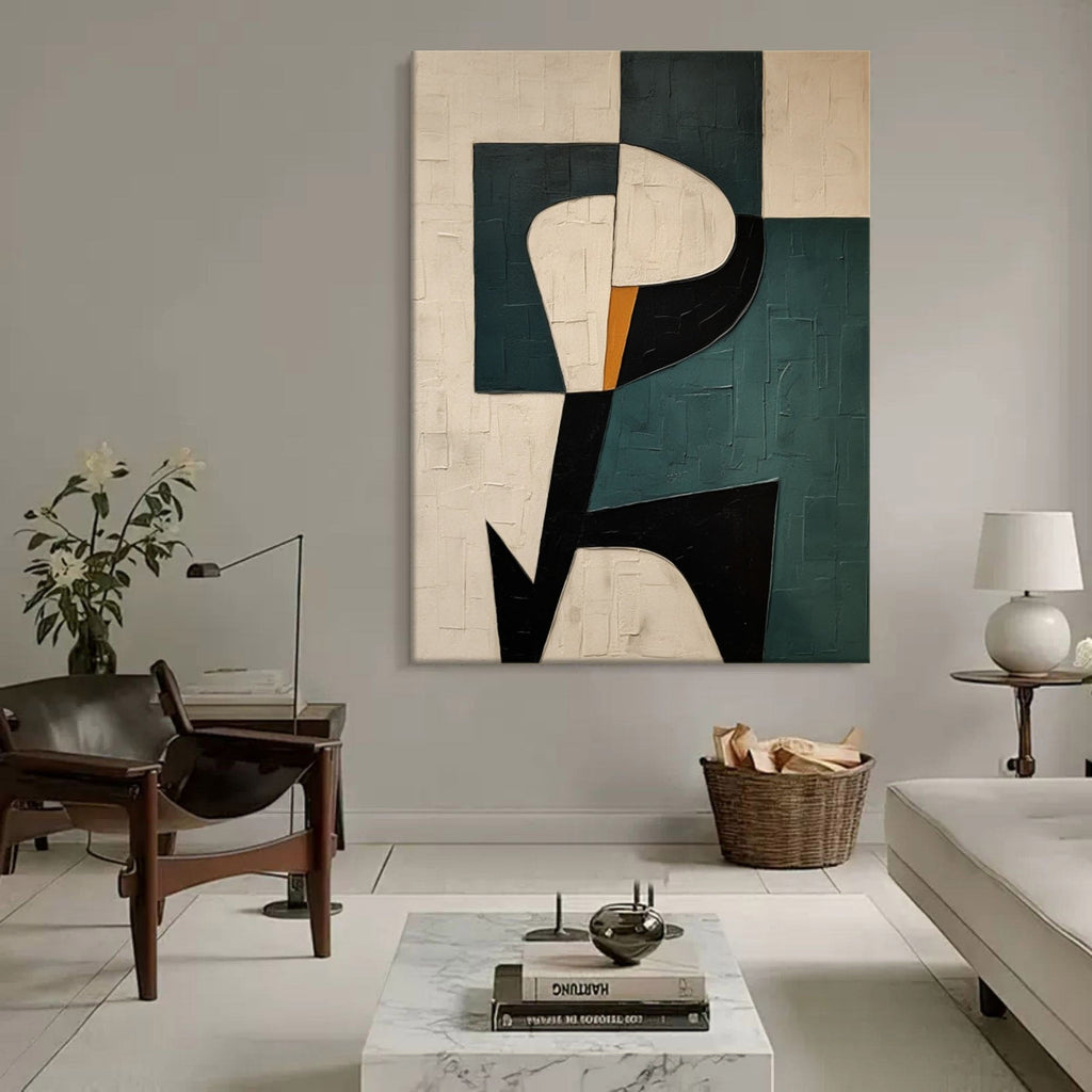 Monochrome Textured Reflective Landscape Oil Painting