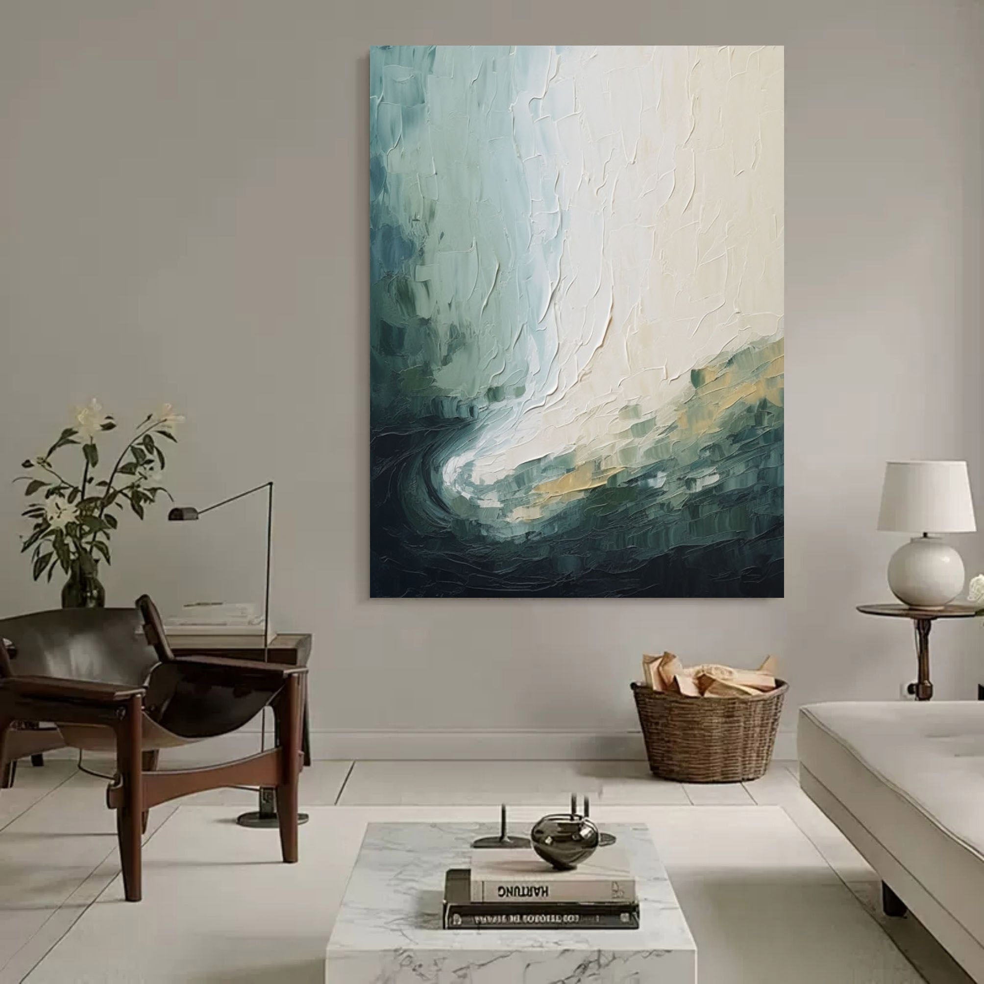 Abstract Swirl Landscape Art Oil Painting