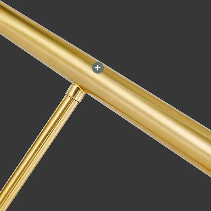 Arisha Curved & Linear Semi Flush Mount Ceiling Light, Gold