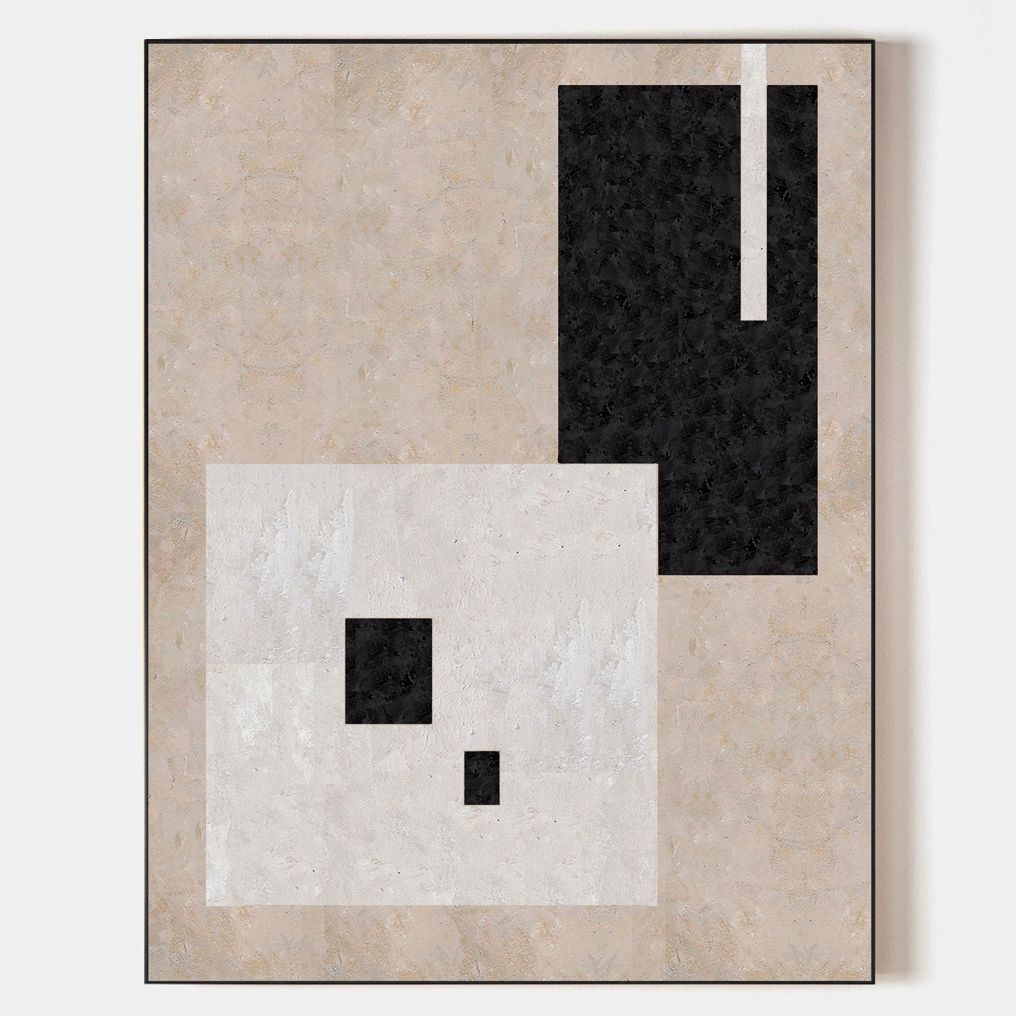 Minimalist Geometric Abstract Oil Painting