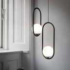 Arisha Modern Globe Metal/Glass Pendant Light, 3 Style