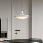 Nylo Contemporary Minimalist Frisbee Shaped Metal Pendant Light