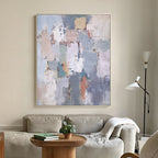 Soft Neutral Abstract Oil Painting